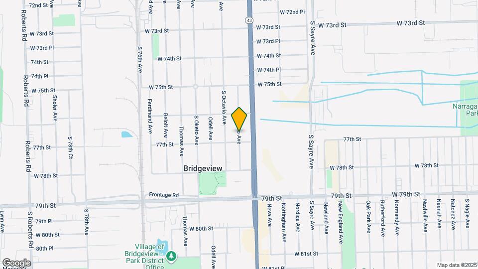 7641 S Oconto Ave Mapa y Detalles de la Ubicación