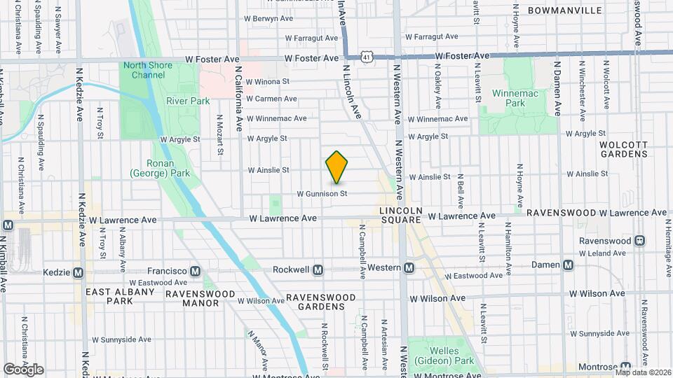 2538 W Gunnison St Map and Location Details