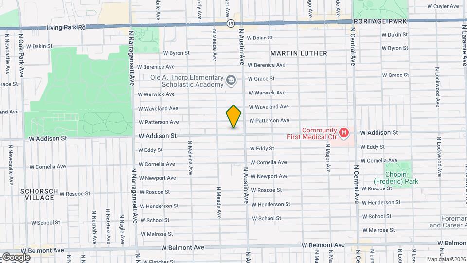 6024 W Addison St Map and Location Details