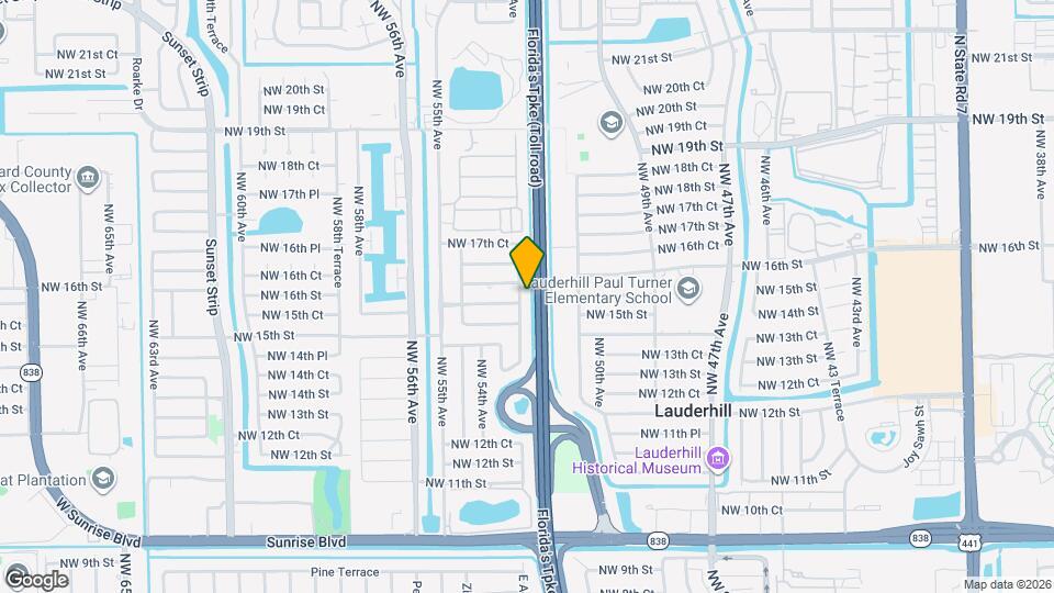 1610 NW 52nd Ave Map and Location Details