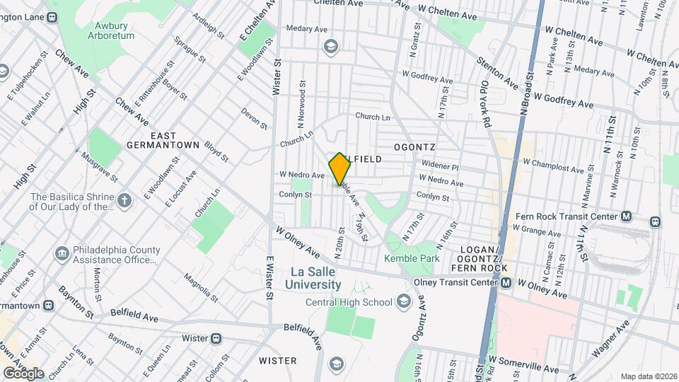 5808 N 20th St Map and Location Details