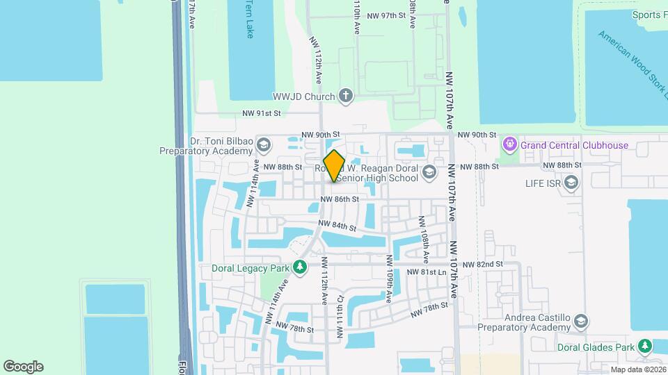 8651 NW 111th Ct Map and Location Details