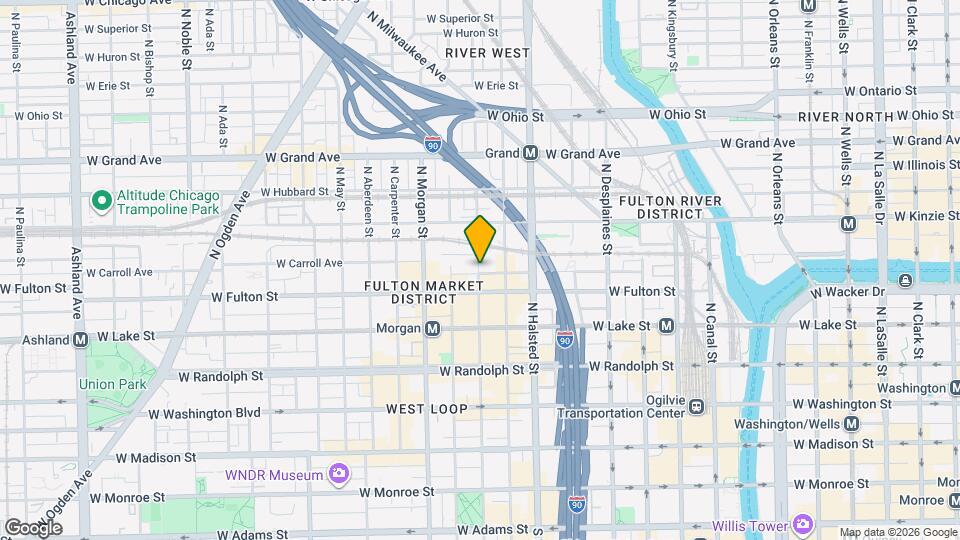 355 N Peoria St Map and Location Details