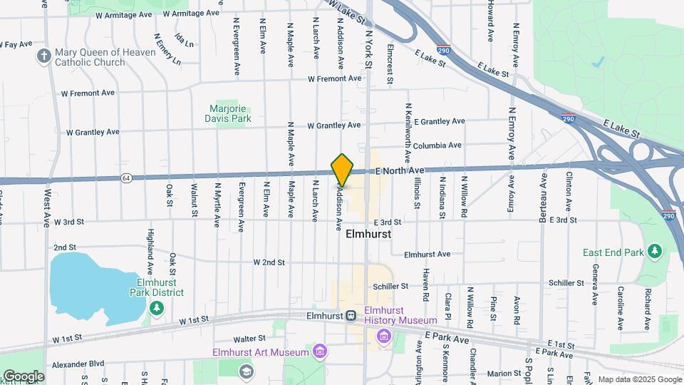 255 N Addison Ave Map and Location Details