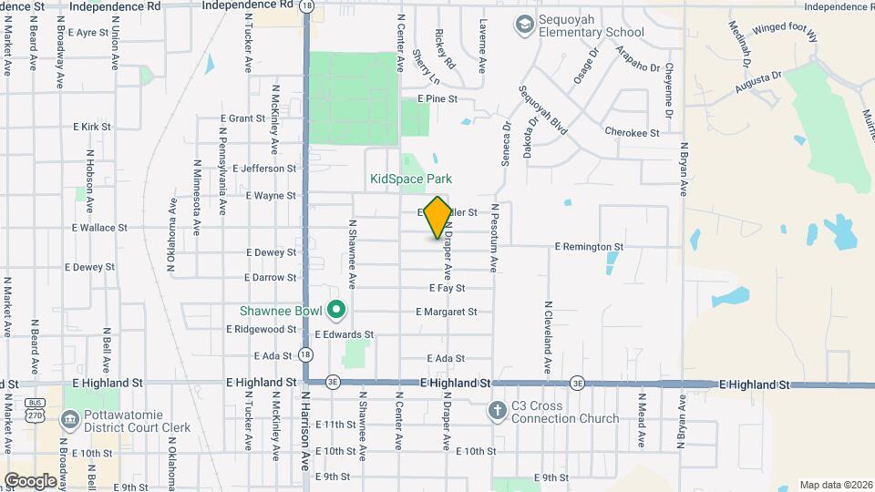 1228 E Parker St Map and Location Details