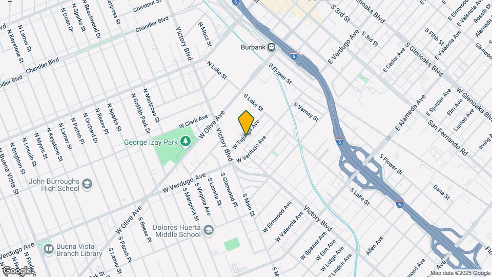262 W Tujunga Ave Mapa y Detalles de la Ubicación