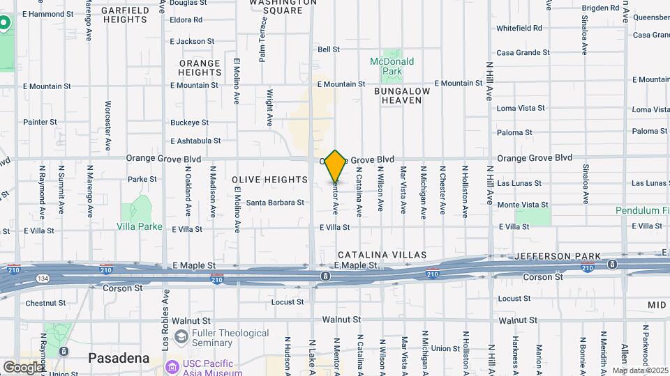 599 N Mentor Ave Map and Location Details
