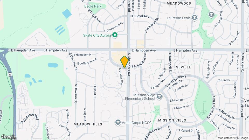 15252 E Hampden Cir, Unit G2 Map and Location Details