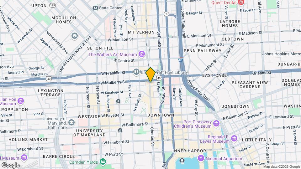 341 N Charles St Map and Location Details