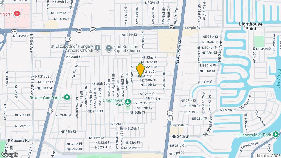 1473 NE 30th Ct Map and Location Details