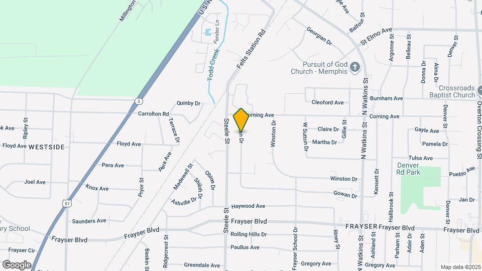 3602 Gowan Dr Map and Location Details