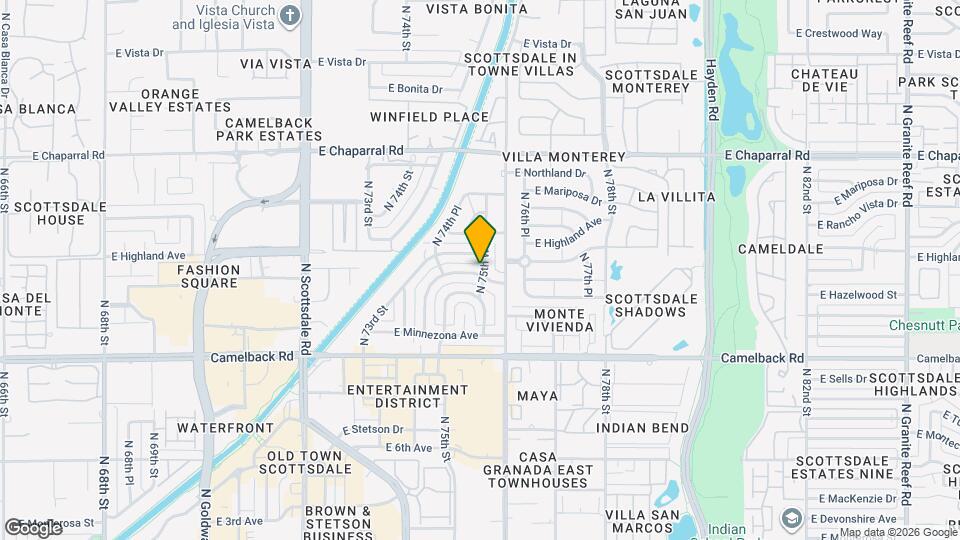7536 E Coolidge St Mapa y Detalles de la Ubicación