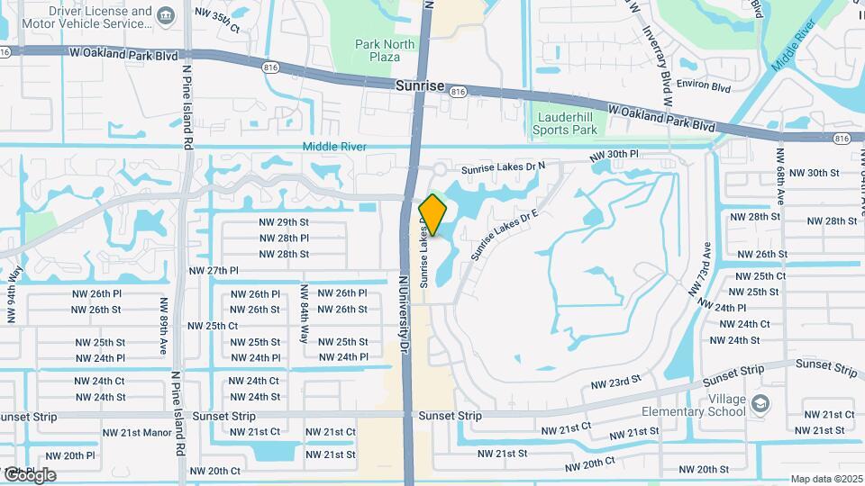 2831 Sunrise Lakes Dr W Map and Location Details