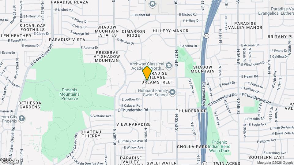 3001 E Redfield Rd Map and Location Details