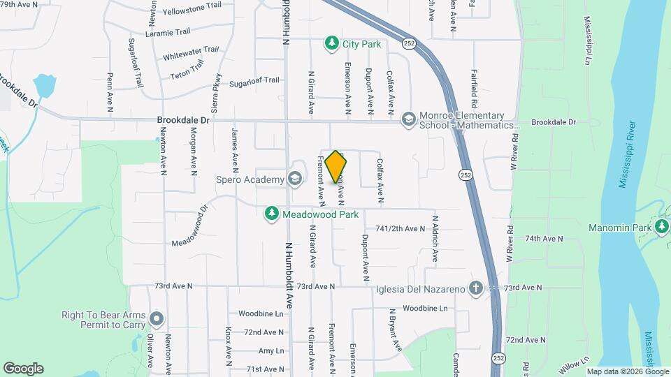 7501 Emerson Ave N Mapa y Detalles de la Ubicación
