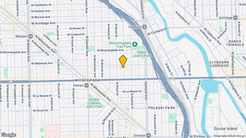 1644 N Hermitage Ave Mapa y Detalles de la Ubicación