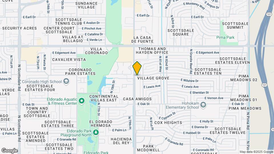 Scottsdale Hayden Townhomes Mapa y Detalles de la Ubicación