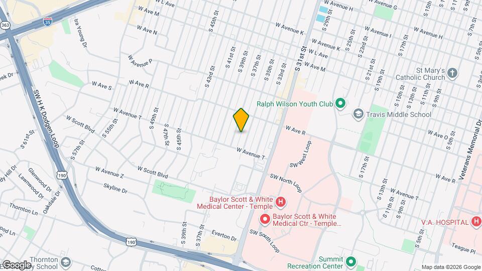 1902 S 35th St Map and Location Details