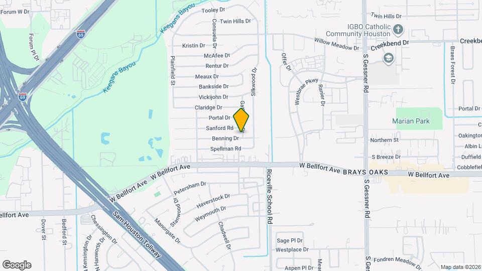 9202 Benning Dr Map and Location Details