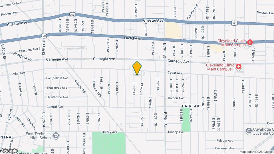 2173 E 73rd St Map and Location Details