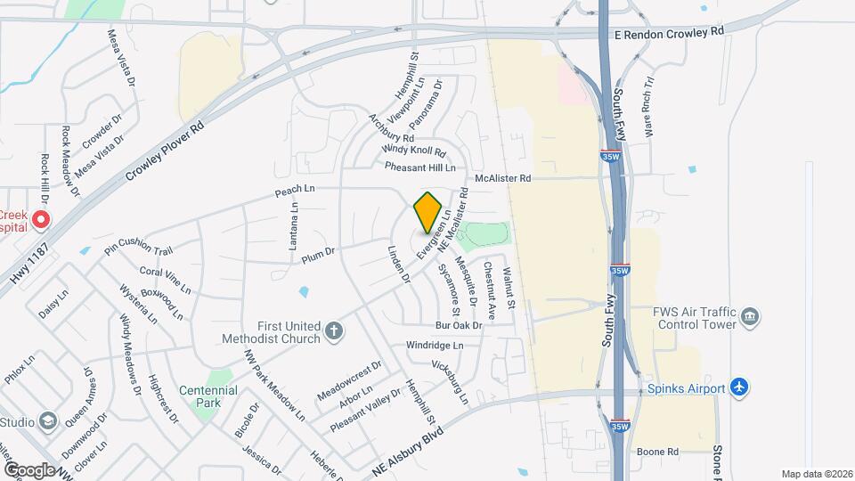 835 Evergreen Ln Map and Location Details