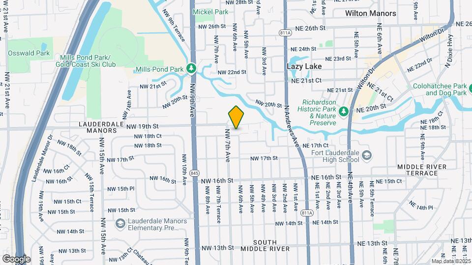 605 NW 18th St Map and Location Details