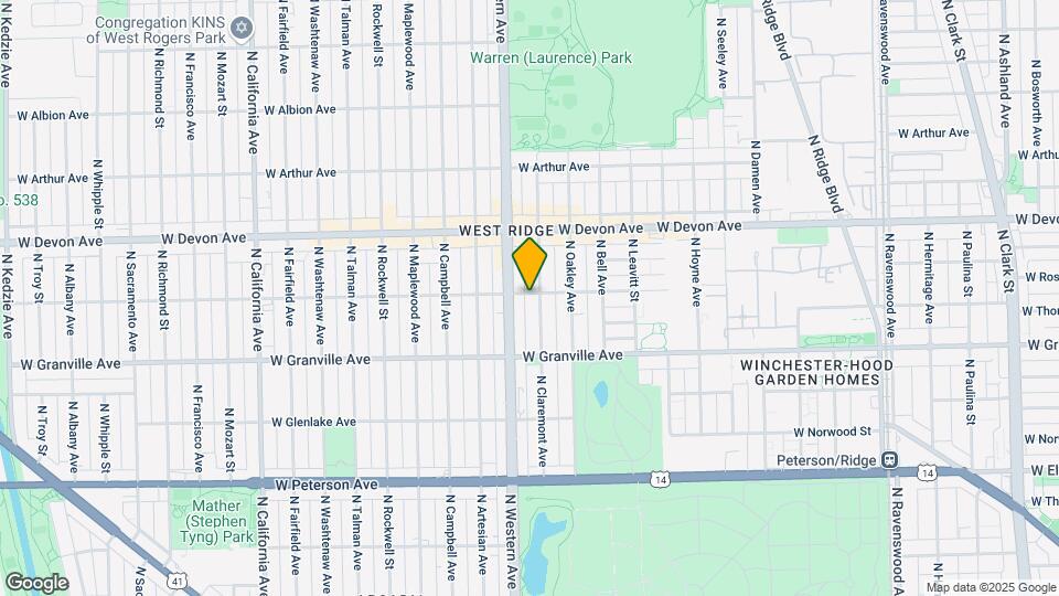 6254 N Claremont St Mapa y Detalles de la Ubicación