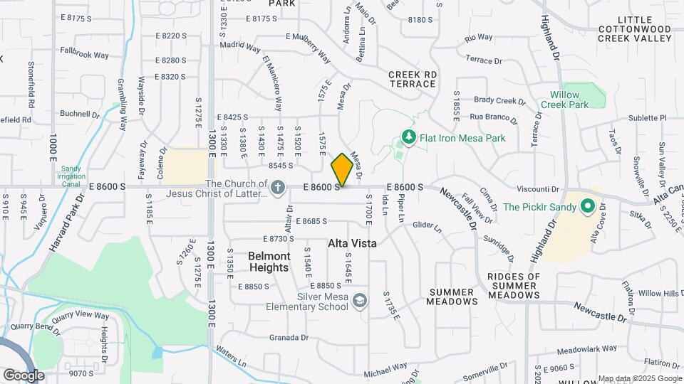 1630 E 8600 S Map and Location Details