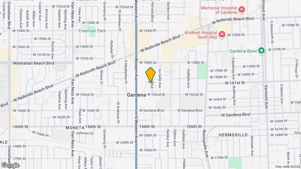 16019 S Harvard Blvd, Unit B Map and Location Details