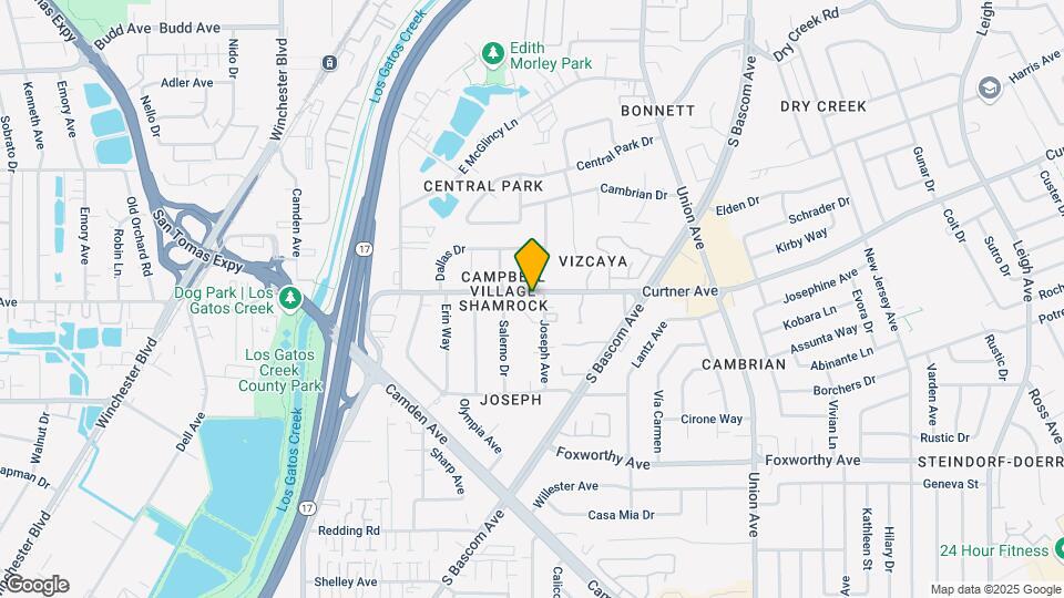 2236 Curtner Ave Map and Location Details