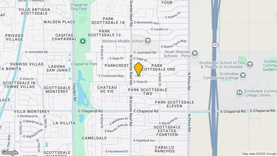 8425 E Crestwood Way Map and Location Details