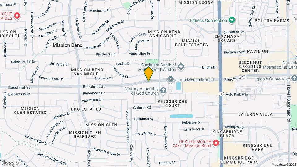 15135 Beechnut St Map and Location Details