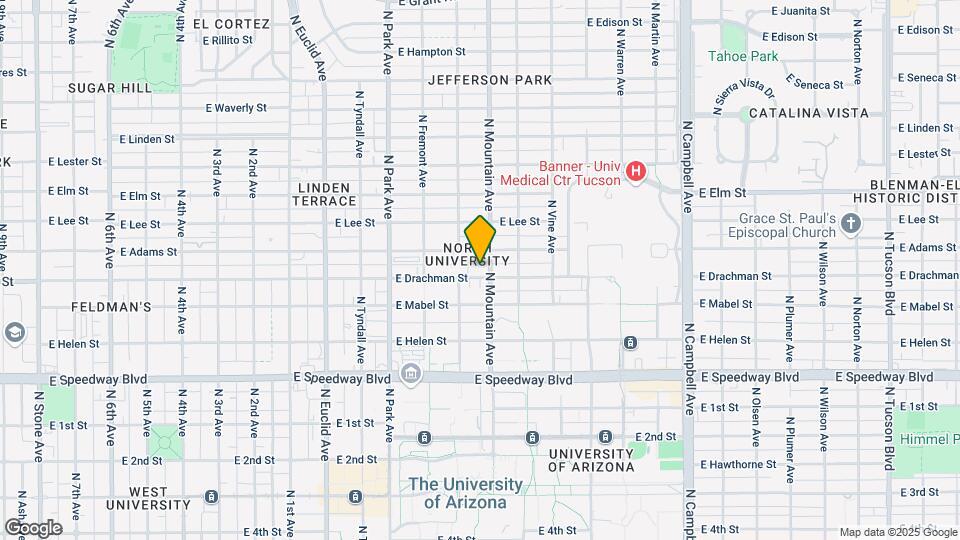 1239 E Drachman St Map and Location Details