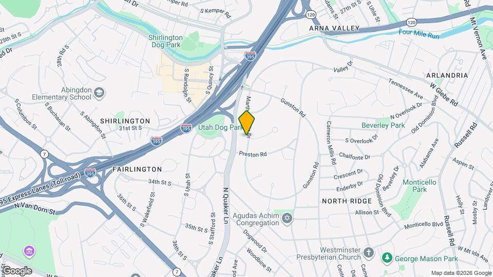 3436 Martha Custis Dr Map and Location Details