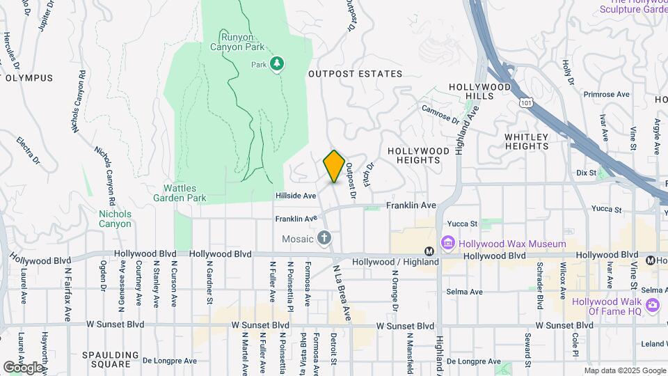 1884 El Cerrito Pl Map and Location Details