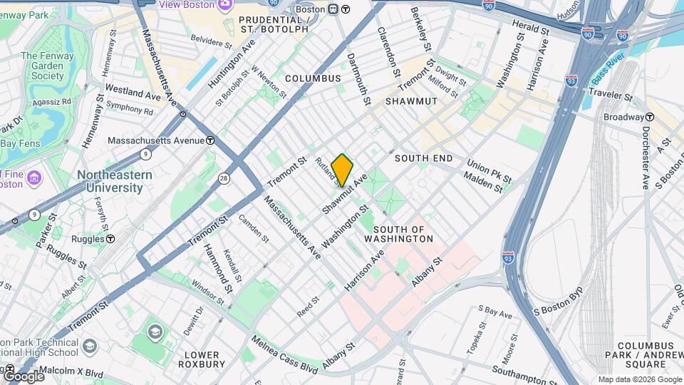 26 Rutland St, Unit 5 Map and Location Details