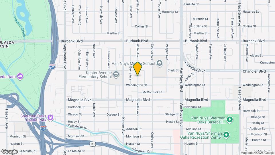 5329 Willis Ave Map and Location Details