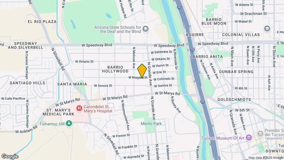 1213 W Niagara St Mapa y Detalles de la Ubicación