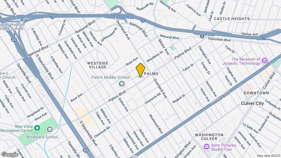 10753 Palms Blvd Mapa y Detalles de la Ubicación