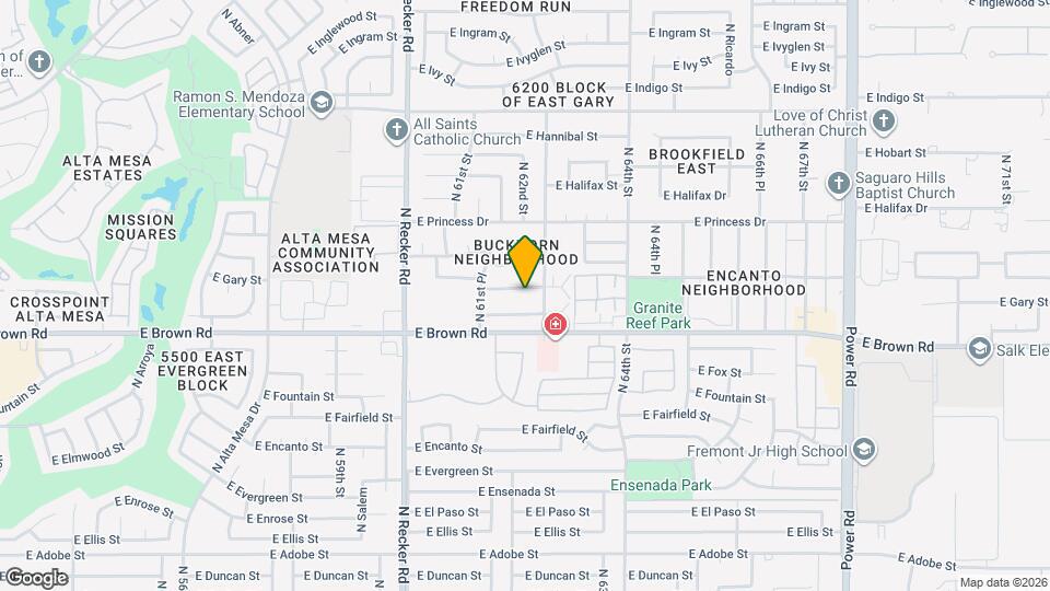 6219 E Glencove St Map and Location Details