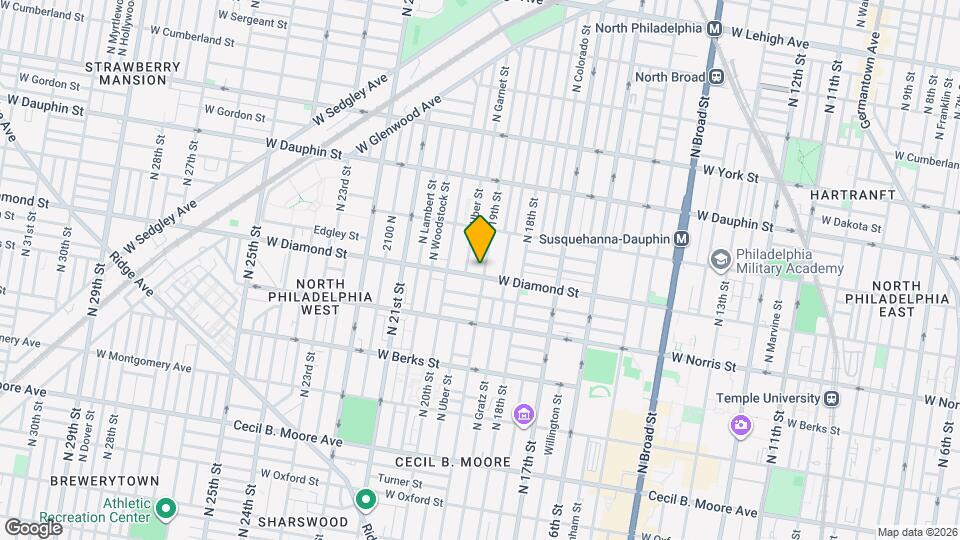 1903 W Diamond St Map and Location Details