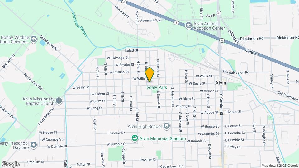 1018 W Sealy St Map and Location Details