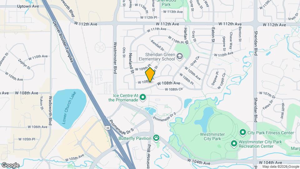 6341 W 108th Ave Mapa y Detalles de la Ubicación