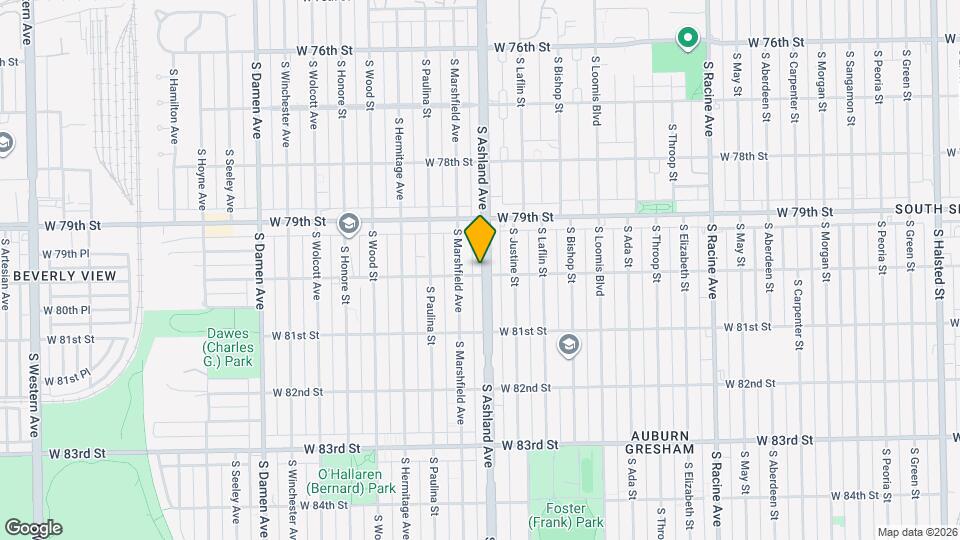 7952 S Ashland Ave Map and Location Details