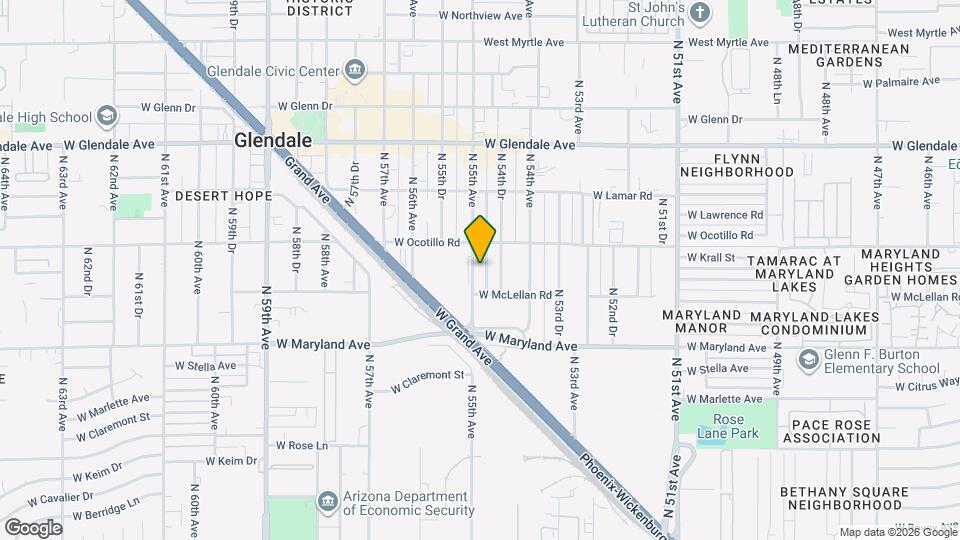 6621 N 55th Ave Map and Location Details
