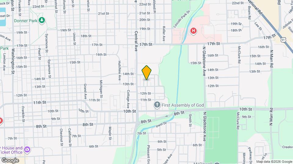 1309 Pennsylvania St Map and Location Details