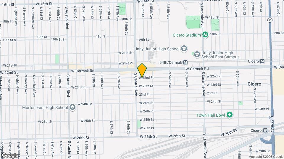 5529 W 22nd Pl, Unit 1 Mapa y Detalles de la Ubicación