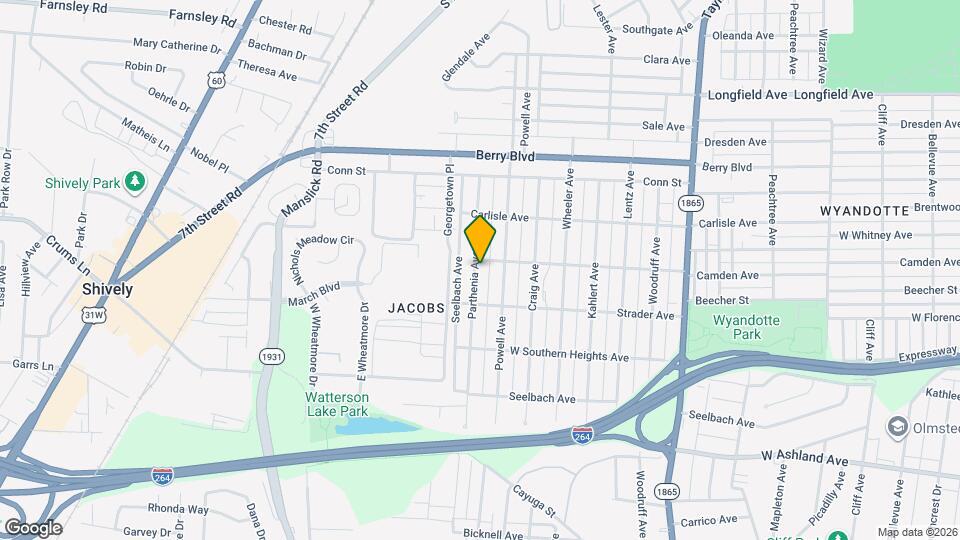 3655 Parthenia Ave Map and Location Details