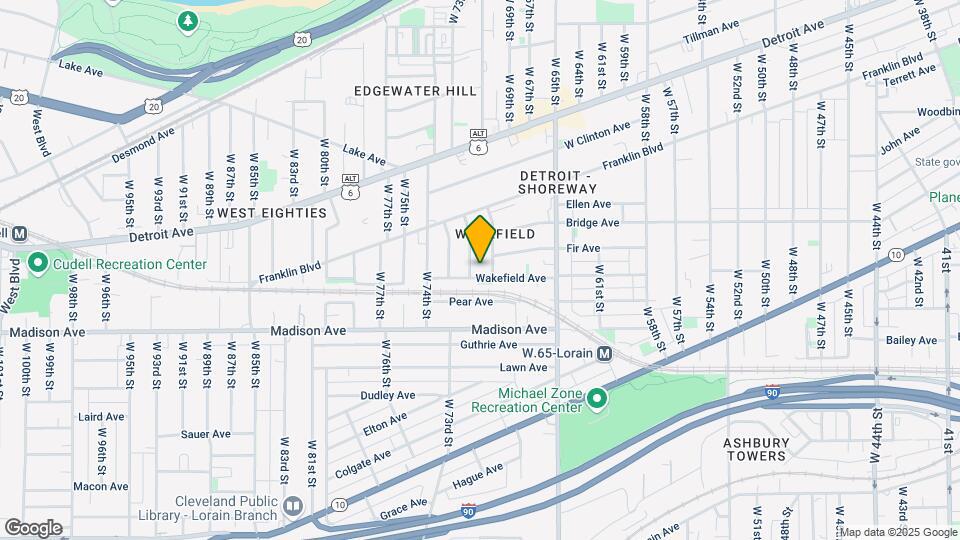 6914 Wakefield Ave Map and Location Details