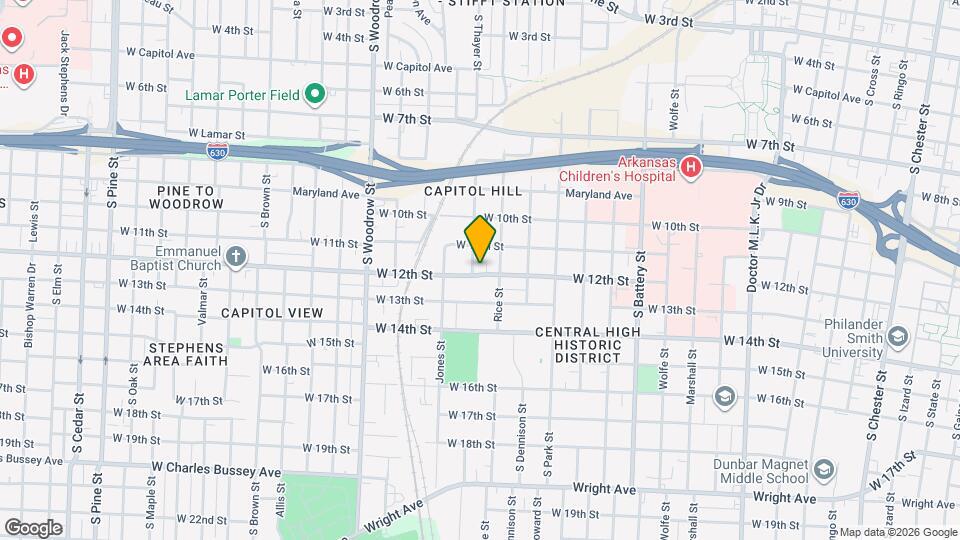 1121 Thayer St Map and Location Details